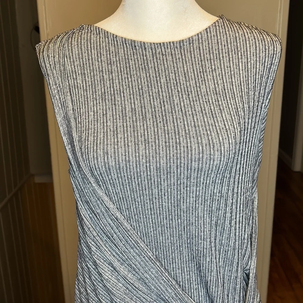 MM Lafleur The Tara Costal Jersey Tie Knot Wrap Stripe Dress Size Large
